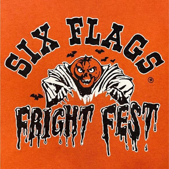 Vintage Six Flags Theme Parks Six Flags Fright Fest Crew Neck Sweatshirt - Picture 2 of 8